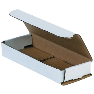 6 1/2 x 2 1/2 x 1" White Corrugated Mailer Boxes