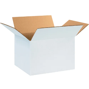 12 x 10 x 6" White Corrugated Shipping Boxes