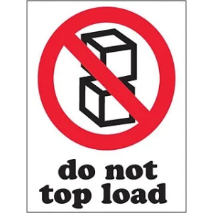 International Safe Handling Labels - Do Not Top Load, 3 x 4"