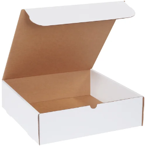 14 x 14 x 4" White Corrugated Literature Mailer Boxes