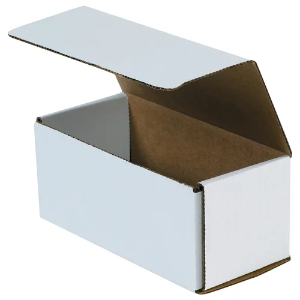 7 1/2 x 3 1/2 x 3 1/4" White Corrugated Mailer Boxes
