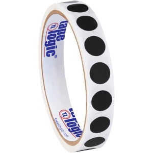 Blank Inventory Circle Labels - Black, 1/2"