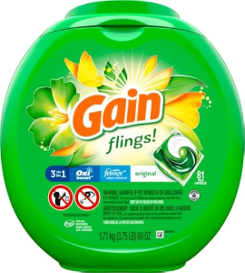 Gain Flings Laundry Detergent Pods, 81 / Tub