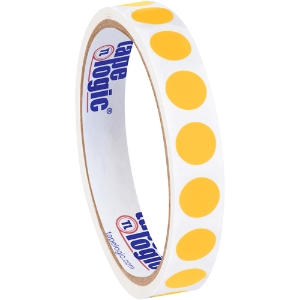Blank Inventory Circle Labels - Fluorescent Orange, 1/2"