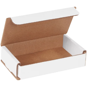 5 x 3 x 1" White Corrugated Mailer Boxes