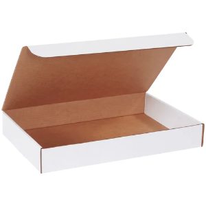 17 x 11 x 2 1/2" White Corrugated Literature Mailer Boxes