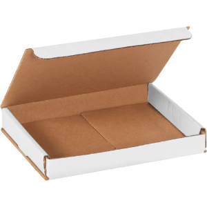 8 x 6 x 1" White Corrugated Mailer Boxes