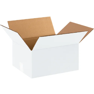 12 x 9 x 4" White Corrugated Shipping Boxes