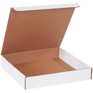 11 x 11 x 2" White Corrugated Literature Mailer Boxes