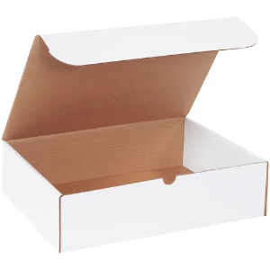 15 1/8 x 11 1/8 x 4" White Corrugated Literature Mailer Boxes