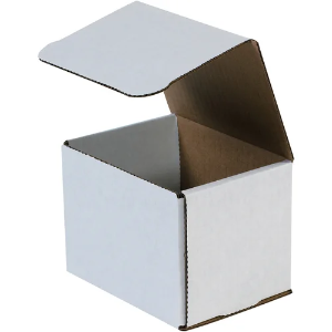 5 x 4 x 4" White Corrugated Mailer Boxes