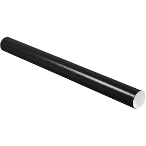 3 x 36" Colored Mailing Tubes, Black, 24 / Case