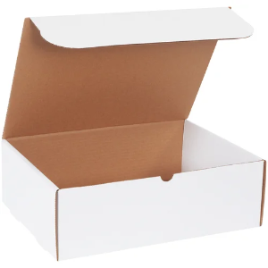 15 1/8 x 11 1/8 x 5" White Corrugated Literature Mailer Boxes