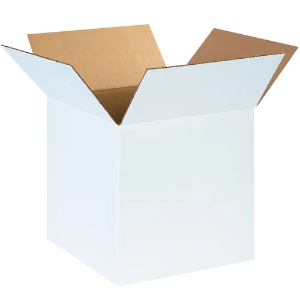 14 x 14 x 14" White Corrugated Shipping Boxes