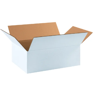 17 1/4 x 11 1/4 x 6" White Corrugated Shipping Boxes