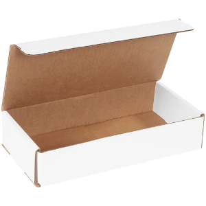 10 x 5 x 2" White Corrugated Mailer Boxes