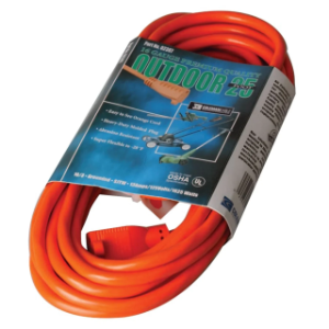 General Purpose Extension Cord, 25', Single Outlet, Orange