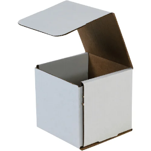 5 x 5 x 5" White Corrugated Mailer Boxes