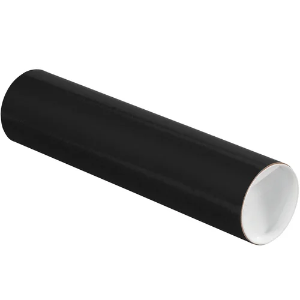 3 x 12" Colored Mailing Tubes, Black, 24 / Case