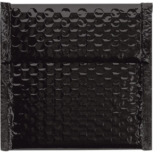 Glamour Bubble Mailers, 7 x 6 3/4", Black