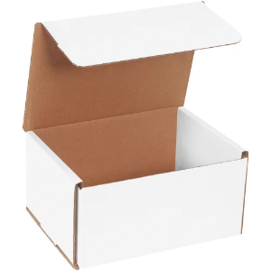 8 x 6 x 4" White Corrugated Mailer Boxes