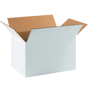 17 1/4 x 11 1/4 x 10" White Corrugated Shipping Boxes