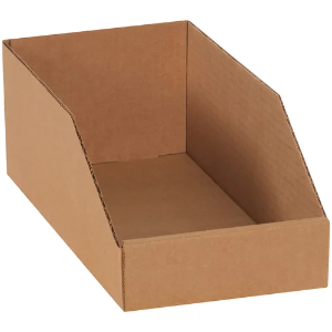 Corrugated Bin Boxes, 6 x 9 x 4 1/2", Kraft